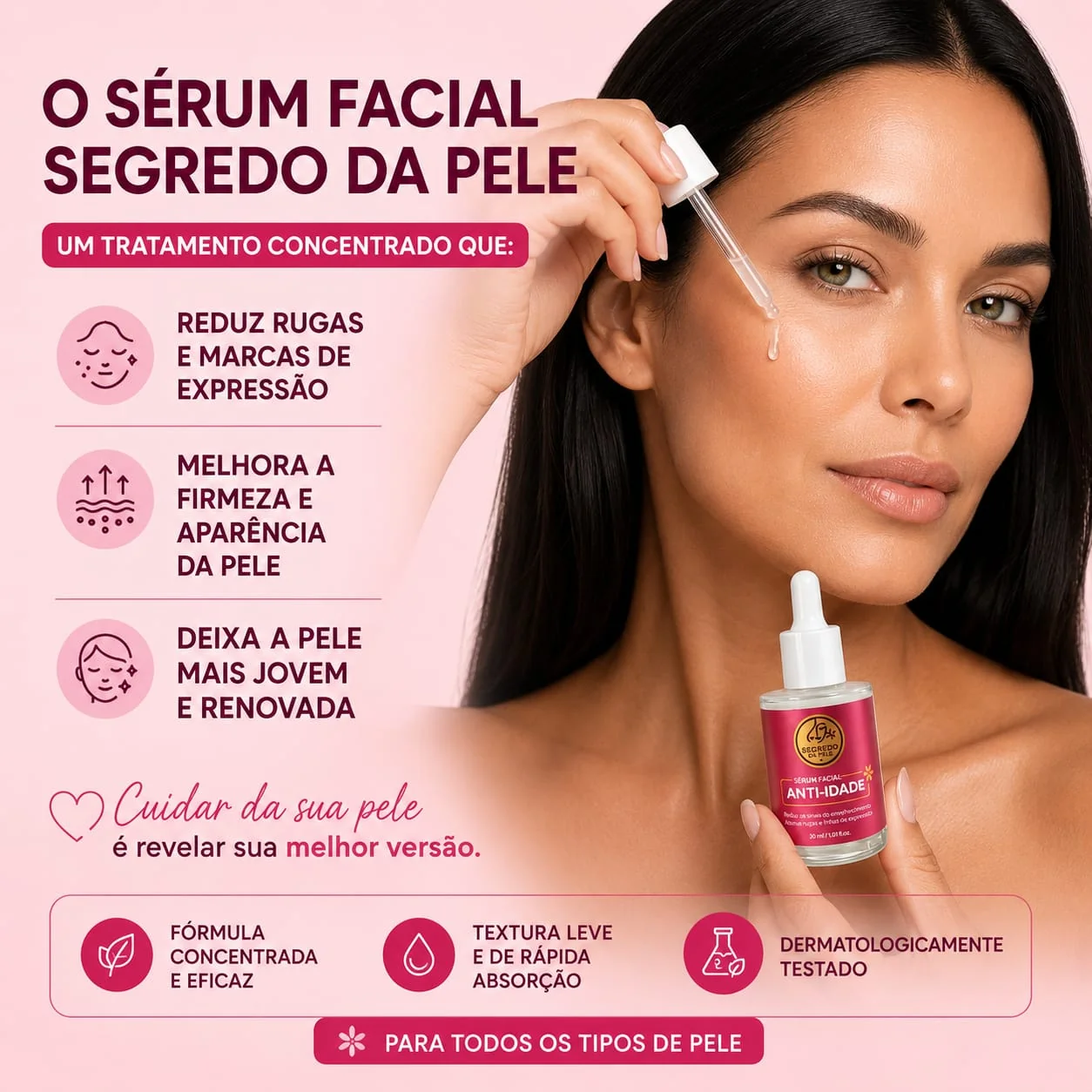 Sérum Facial Anti-Idade — Segredo da Pele